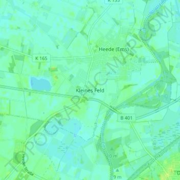 Topografische Karte Kleines Feld, Höhe, Relief