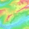 Topografische Karte La Plagne du Mont, Höhe, Relief