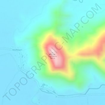 Topografische Karte Mount Capistrano, Höhe, Relief