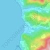Topografische Karte Plage Caraïbe, Höhe, Relief