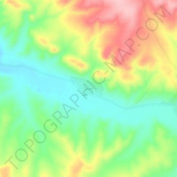 Topografische Karte Saatli, Höhe, Relief