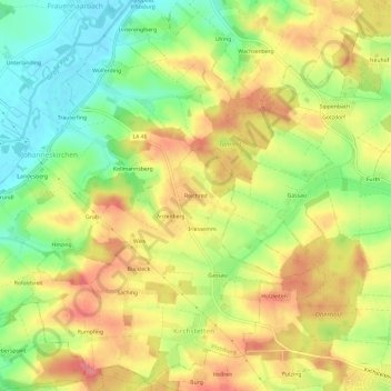 Topografische Karte Reichreit, Höhe, Relief