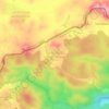 Topografische Karte Comunidade Indígena Kauwê, Höhe, Relief
