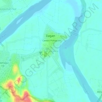 Topografische Karte San Vicente, Höhe, Relief