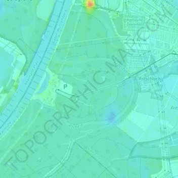 Topografische Karte Rappenwört, Höhe, Relief