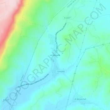 Topografische Karte La Zarzuela, Höhe, Relief