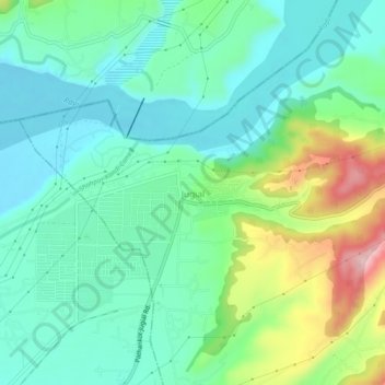 Topografische Karte Jugial, Höhe, Relief