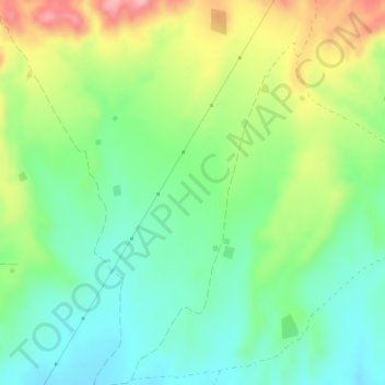 Topografische Karte Jordana, Höhe, Relief