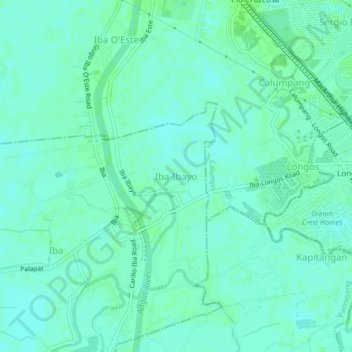 Topografische Karte Iba-Ibayo, Höhe, Relief