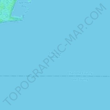 Topografische Karte Charlotte Harbor, Höhe, Relief