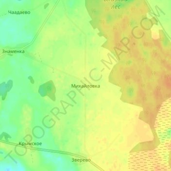 Topografische Karte Mikhaylovka, Höhe, Relief