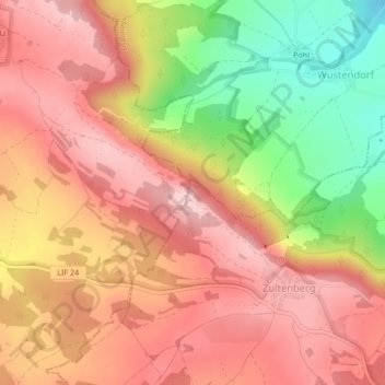 Topografische Karte Maintal-Blick, Höhe, Relief