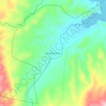 Topografische Karte Escaba de Abajo, Höhe, Relief