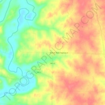 Topografische Karte Kodiak, Höhe, Relief