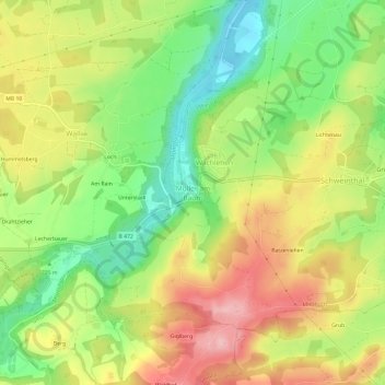 Topografische Karte Müller am Baum, Höhe, Relief