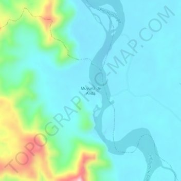Topografische Karte Muyuna de Anda, Höhe, Relief