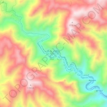 Topografische Karte Ait Mansour, Höhe, Relief
