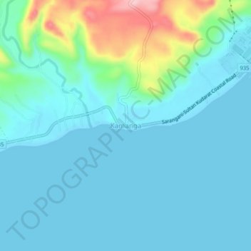 Topografische Karte Kamanga, Höhe, Relief