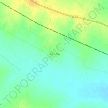 Topografische Karte Shendra, Höhe, Relief