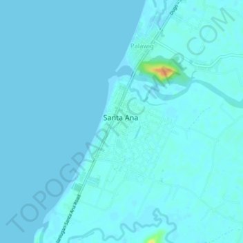 Topografische Karte Centro, Höhe, Relief