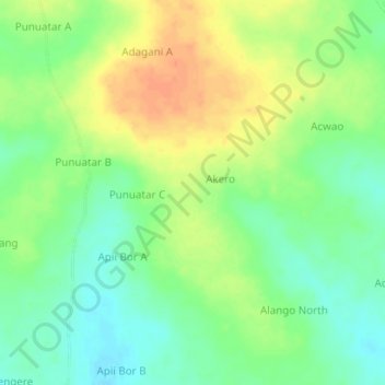 Topografische Karte Puno, Höhe, Relief