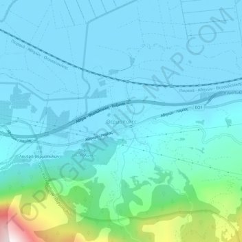 Topografische Karte Thermopyles (Thermopylen), Höhe, Relief