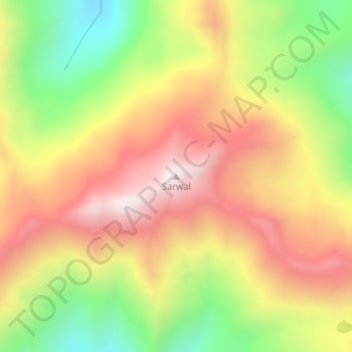 Topografische Karte Sarwal, Höhe, Relief