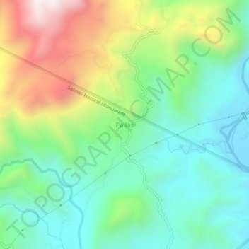 Topografische Karte Pallas, Höhe, Relief