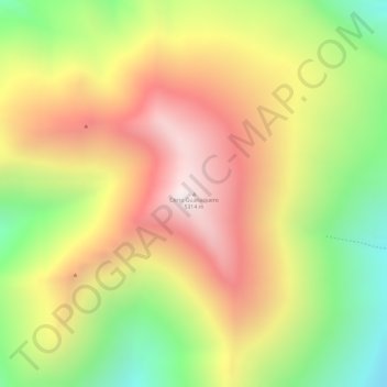 Topografische Karte Cerro Guanaquero, Höhe, Relief