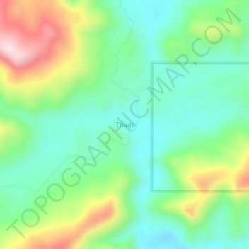 Topografische Karte Thaiti, Höhe, Relief