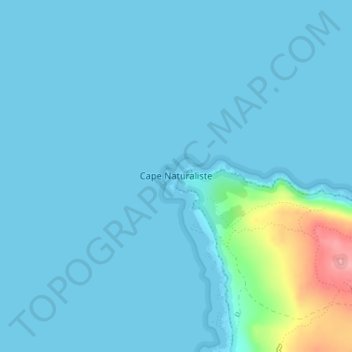 Topografische Karte Cape Naturaliste, Höhe, Relief
