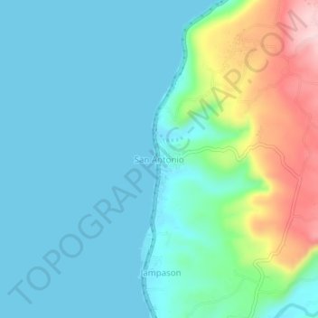 Topografische Karte San Antonio, Höhe, Relief