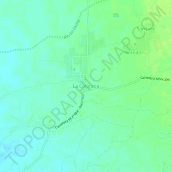 Topografische Karte La Colorada, Höhe, Relief