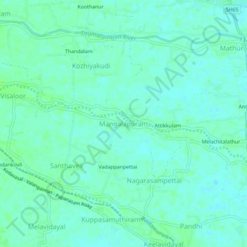 Topografische Karte Mangalapuram, Höhe, Relief