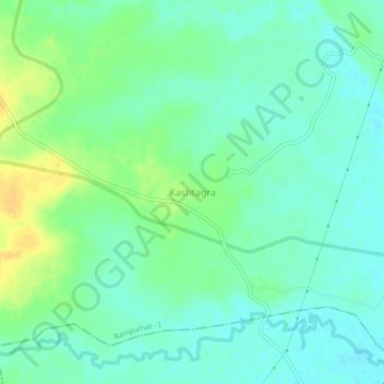 Topografische Karte Kashtagra, Höhe, Relief