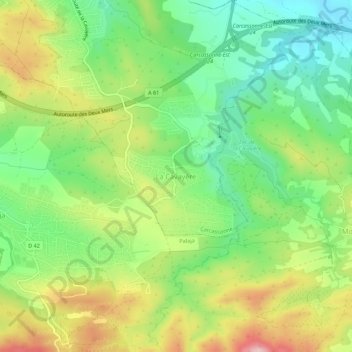Topografische Karte La Cavayère, Höhe, Relief