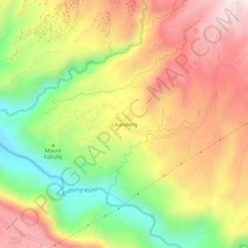 Topografische Karte Linandang, Höhe, Relief