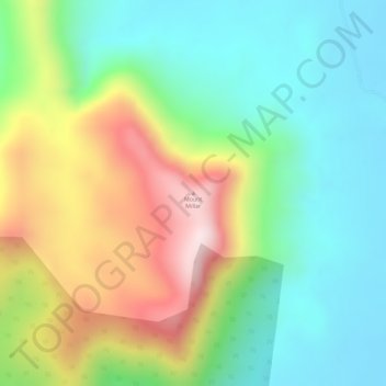 Topografische Karte Mount Millar, Höhe, Relief