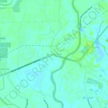 Topografische Karte Guadalupe, Höhe, Relief