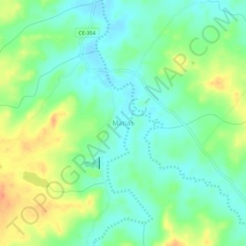 Topografische Karte Matias, Höhe, Relief