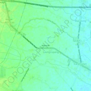 Topografische Karte Maranak, Höhe, Relief