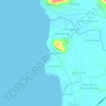 Topografische Karte Tammocalao, Höhe, Relief