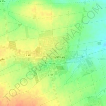 Topografische Karte Senfmühle, Höhe, Relief