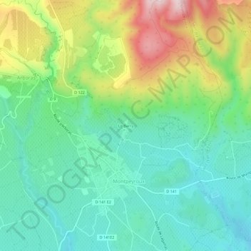 Topografische Karte Le Barry, Höhe, Relief