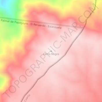 Topografische Karte Cerro Negro, Höhe, Relief