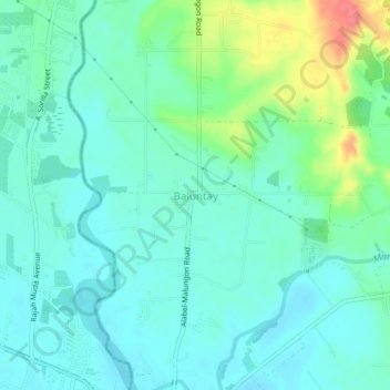 Topografische Karte Baluntay, Höhe, Relief