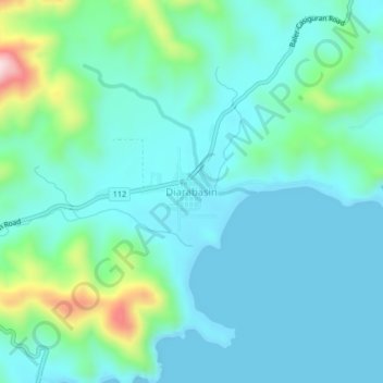 Topografische Karte Diarabasin, Höhe, Relief