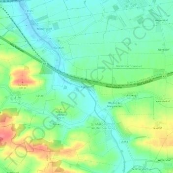 Topografische Karte Eigendorf, Höhe, Relief