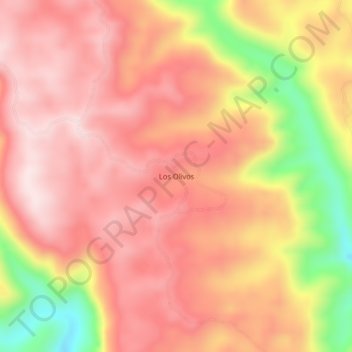 Topografische Karte Los Olivos, Höhe, Relief