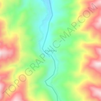 Topografische Karte Alto Perú, Höhe, Relief